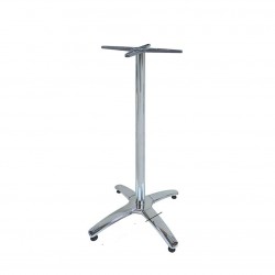 ROMAN 4ΝΥΧΗ 64X64Χ108εκ.(Σ/Ρ)ΨΗΛΗ ΒΑΣΗ ΑΛΟΥΜ/INOX ΜΕ ΡΕΓ/ΡΟΥΣ