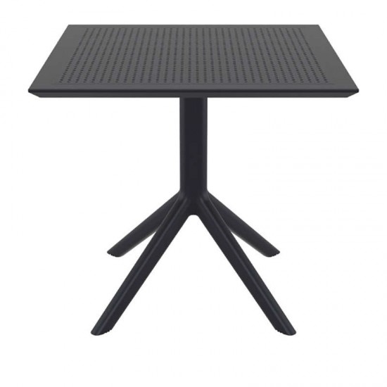 SKY BLACK 80X80X74εκ. ΤΡΑΠΕΖΙ ΠΟΛ/ΝΙΟΥ