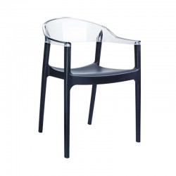 CARMEN BLACK/CLEAR ΠΟΛΥΘΡΟΝΑ 49X53X79εκ.