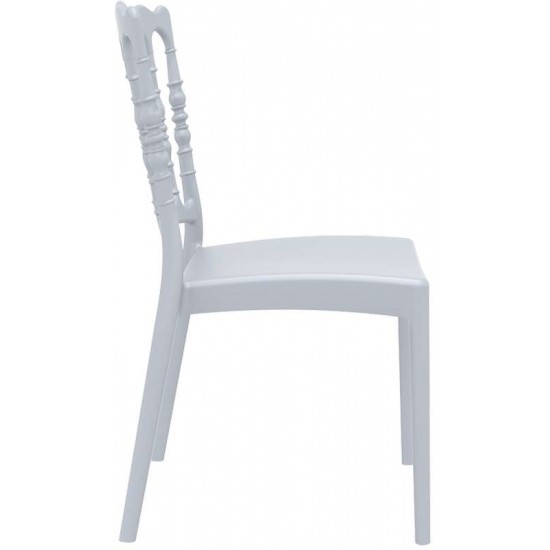 NAPOLEON SILVER GREY ΚΑΡΕΚΛΑ ΠΟΛ/ΝΙΟΥ 45X55X92εκ.