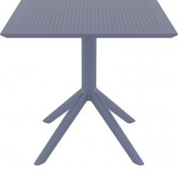 SKY DARK GREY 80X80X74εκ. ΤΡΑΠΕΖΙ ΠΟΛ/ΝΙΟΥ