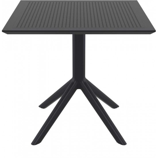 SKY BLACK 80X80X74εκ. ΤΡΑΠΕΖΙ ΠΟΛ/ΝΙΟΥ