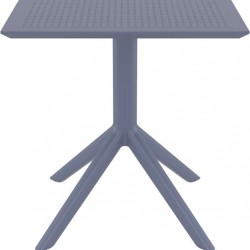 SKY DARK GREY 70X70X74εκ. ΤΡΑΠΕΖΙ ΠΟΛ/ΝΙΟΥ