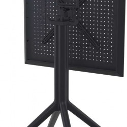 SKY BLACK 60Χ60X74εκ. ΤΡΑΠΕΖΙ ΠΤΥΣ/ΝΟ ΠΟΛ/ΝΙΟΥ