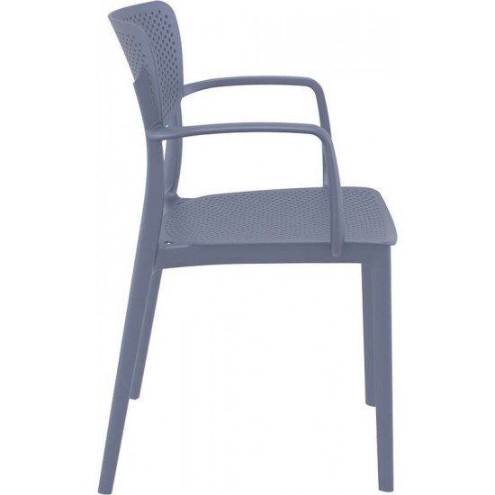 LOFT DARK GREY ΠΟΛΥΘΡΟΝΑ ΠΟΛ/ΝΙΟΥ 54X53X82εκ.