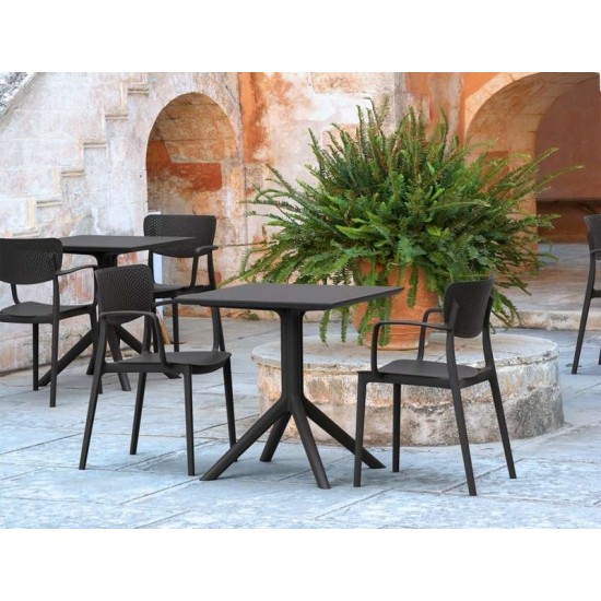 LOFT DARK GREY ΠΟΛΥΘΡΟΝΑ ΠΟΛ/ΝΙΟΥ 54X53X82εκ.