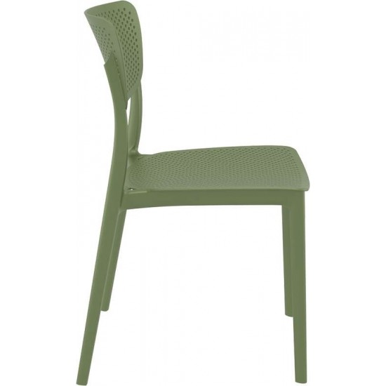 LUCY OLIVE GREEN ΚΑΡΕΚΛΑ ΠΟΛΥΠΡΟΠΥΛΕΝΙΟΥ 45Χ53Χ82εκ.