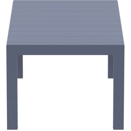 VEGAS DARK GREY 100X180/220Χ75εκ. ΕΠΕΚΤ.ΤΡΑΠΕΖΙ ΠΟΛ/ΝΙΟΥ