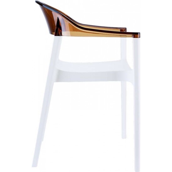CARMEN WHITE/AMBER ΠΟΛΥΘΡΟΝΑ 49X53X79εκ.