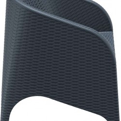 ARUBA DARK GREY ΠΟΛΥΘΡΟΝΑ ΠΟΛ/ΝΙΟΥ 74X75X80εκ.