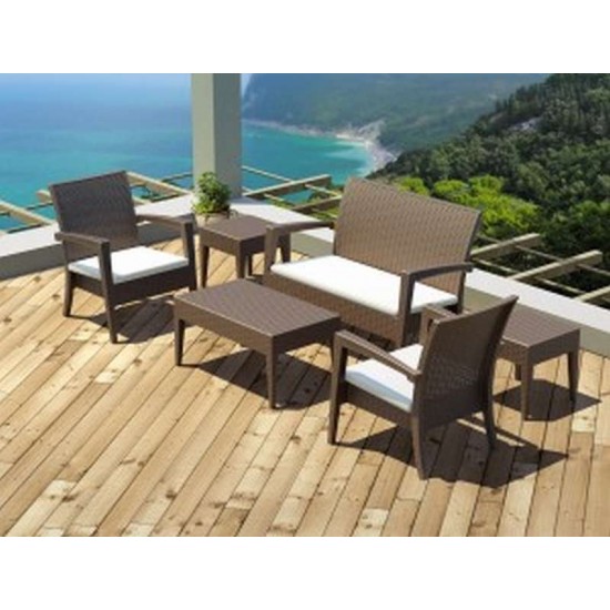 MIAMI BROWN ΤΡΑΠΕΖΙ 92Χ53Χ45εκ. ΠΟΛ/ΝΙΟΥ