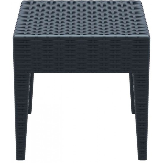 MIAMI DARK GREY ΤΡΑΠΕΖΙ 45Χ45Χ45εκ. ΠΟΛ/ΝΙΟΥ