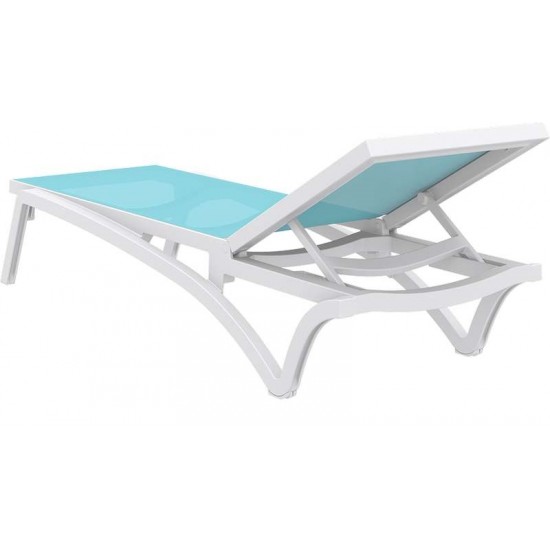 PACIFIC ΞΑΠΛΩΣΤΡΑ WHITE/TURQUOISE ΠΟΛ/ΝΙΟΥ 193X68X35εκ.