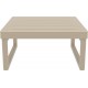 MYKONOS ΤΡΑΠΕΖΙ TAUPE 65X65X33εκ. ΠΟΛ/ΝΙΟΥ