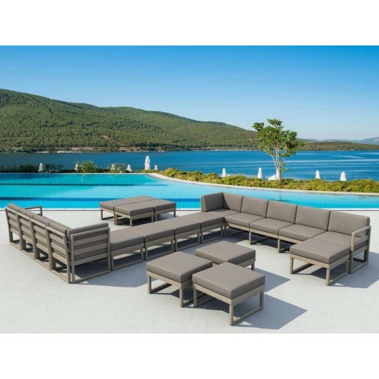 MYKONOS ΤΡΑΠΕΖΙ TAUPE 65X65X33εκ. ΠΟΛ/ΝΙΟΥ