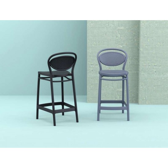 MARCEL 65εκ. ΣΚΑΜΠΟ DARK GREY ΠΟΛ/ΝΙΟΥ 44Χ50Χ96εκ.