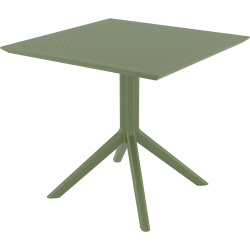 SKY OLIVE GREEN 80X80X74εκ. ΤΡΑΠΕΖΙ  ΠΟΛ/ΝΙΟΥ