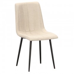 Καρέκλα Τραπεζαρίας 4τμχ Dora Beige Ύφασμα 45x53x86εκ.