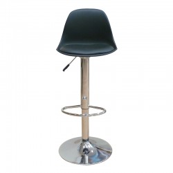 Σκαμπό Μπάρ 2τμχ Bar92 Black Pu/Pp 37x33x102εκ.