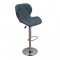 Σκαμπό Μπάρ 2τμχ Bar91 Grey Pu 48x49x109εκ.