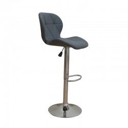 Σκαμπό Μπάρ 2τμχ Bar91 Grey Pu 48x49x109εκ.
