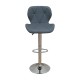 Σκαμπό Μπάρ 2τμχ Bar91 Grey Pu 48x49x109εκ.