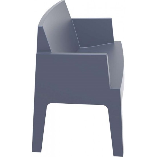 BOX DARK GREY KANAΠEΣ ΠΟΛ/ΝΙΟΥ 138Χ62Χ80εκ.