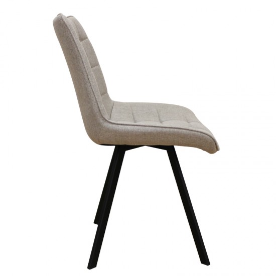MIRA BEIGE ΥΦΑΣΜΑ(Σ4)ΚΑΡΕΚΛΑ ΜΕΤΑΛΛΙΚΗ 53X59X86εκ.