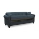 AZUR DARK GREY ΥΦΑΣΜΑ 3ΘΕΣΙΟΣ ΚΑΝΑΠΕΣ/ΚΡΕΒΑΤΙ ΜΕ ΑΠΟΘ.ΧΩΡΟ 210X80X75εκ.