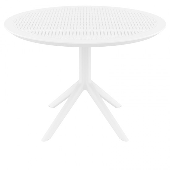 SKY WHITE Φ105X74εκ. ΤΡΑΠΕΖΙ ΠΟΛ/ΝΙΟΥ