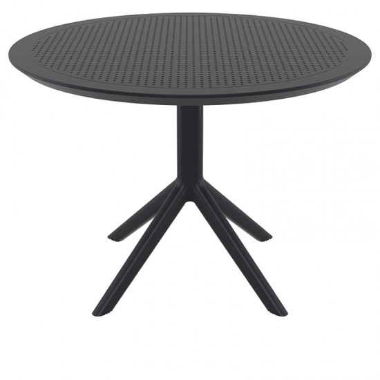 SKY BLACK Φ105X74εκ. ΤΡΑΠΕΖΙ ΠΟΛ/ΝΙΟΥ