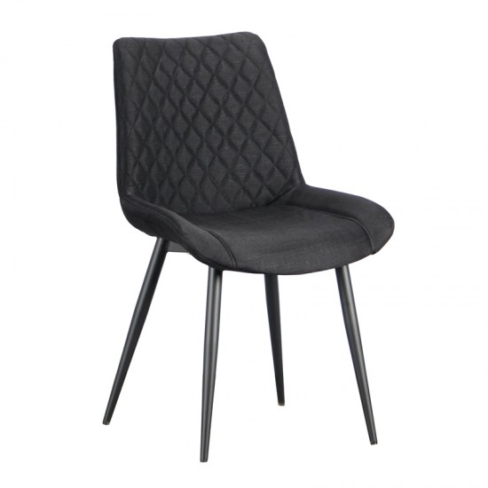 ALESIA BLACK ΥΦΑΣΜΑ ΚΑΡΕΚΛΑ ΜΕΤΑΛΛΙΚΗ 54X63X86εκ.