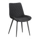 ALESIA BLACK ΥΦΑΣΜΑ ΚΑΡΕΚΛΑ ΜΕΤΑΛΛΙΚΗ 54X63X86εκ.