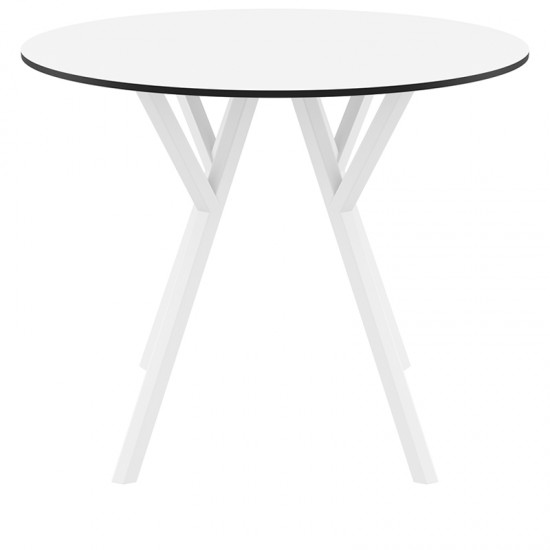 MAX ΤΡΑΠΕΖΙ Φ90Χ74εκ. WHITE LAMINATE 12mm