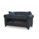 AZUR DARK GREY ΥΦΑΣΜΑ 2ΘΕΣΙΟΣ ΚΑΝΑΠΕΣ/ΚΡΕΒΑΤΙ ΜΕ ΑΠΟΘ.ΧΩΡΟ 150Χ80Χ75εκ.