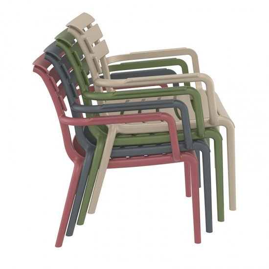 PARIS LOUNGE TAUPE ΠΟΛ/ΝΑ ΠΟΛ/ΝΙΟΥ 68X70X76εκ.