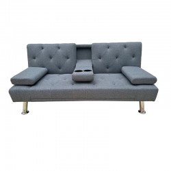REST GREY ΥΦΑΣΜΑ ΚΑΝΑΠΕΣ-ΚΡΕΒΑΤΙ 168X88X79εκ.