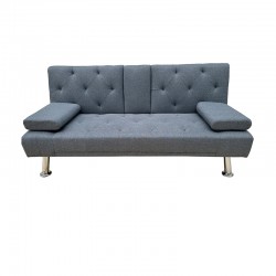 REST GREY ΥΦΑΣΜΑ ΚΑΝΑΠΕΣ-ΚΡΕΒΑΤΙ 168X88X79εκ.