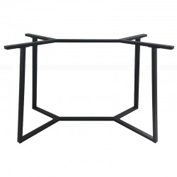 BISTRO ΜΕΣΑΙΟΥ ΥΨΟΥΣ 110X60X93εκ. ΒΑΣΗ ΜΕΤΑΛΛΙΚΗ ΜΕ ΡΕΓ/ΡΟΥΣ ΜΑΥΡΗ