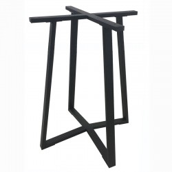 BISTRO ΜΕΣΑΙΟΥ ΥΨΟΥΣ 60X60X93εκ. ΒΑΣΗ ΜΕΤΑΛΛΙΚΗ ΜΕ ΡΕΓ/ΡΟΥΣ ΜΑΥΡΗ
