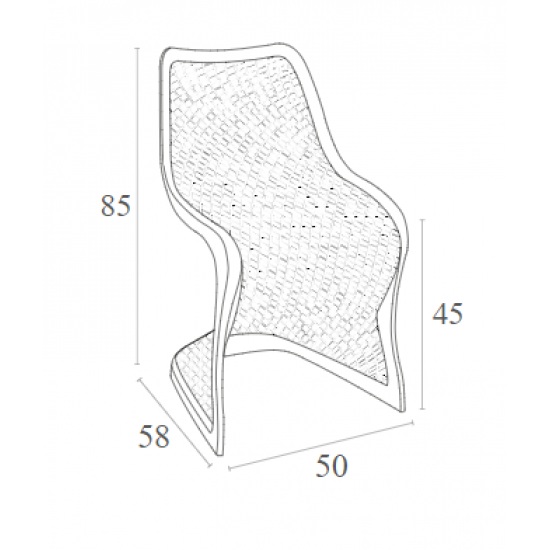 BLOOM BLACK ΚΑΡΕΚΛΑ ΠΟΛ/ΝΙΟΥ 50X58X85εκ.