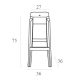 FOX 75εκ. ΣΚΑΜΠΟ CLEAR TRANSP. 36X36X75εκ.
