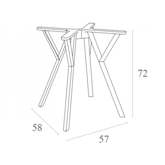 MAX ΒΑΣΗ WHITE SMALL 57X58X72εκ. ΠΟΛ/ΝΙΟΥ