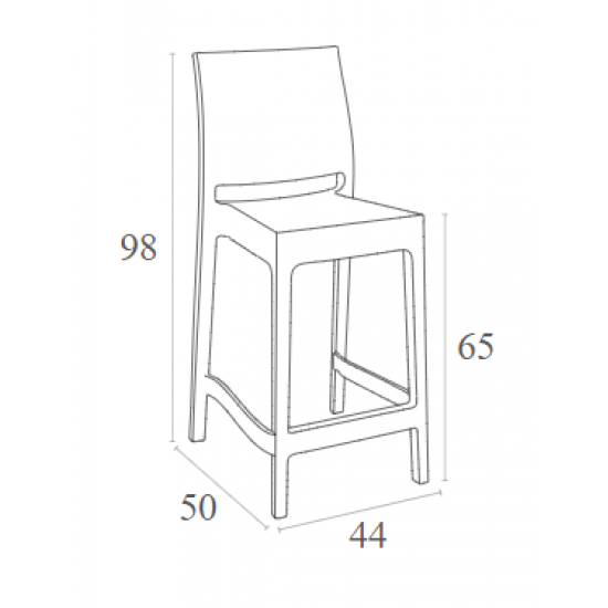 MAYA 65εκ. ΣΚΑΜΠΟ TAUPE ΠΟΛ/ΝΙΟΥ 44Χ50Χ98εκ.