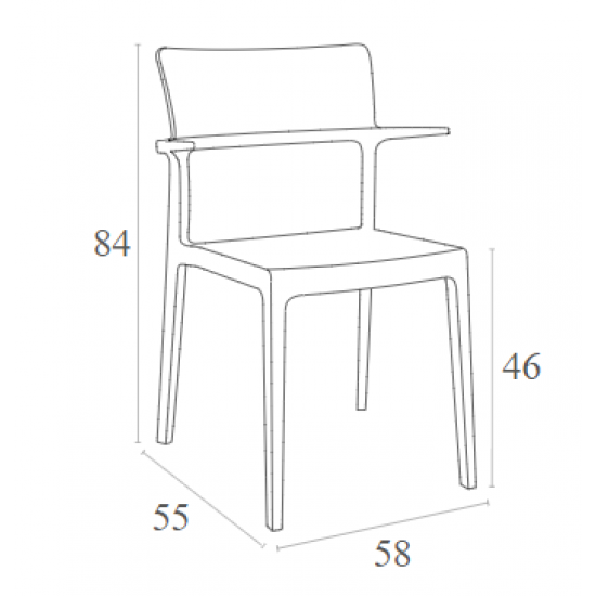 PLUS BLACK ΠΟΛΥΘΡΟΝΑ ΠΟΛ/ΝΙΟΥ 58X55X84εκ.