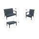 MIAMI SET DARK GREY ΜΕ ΜΑΞ.(1ΚΑΝ.+2ΠΟΛ+ΤΡΑΠ.92Χ53εκ.)ΠΟΛ/ΝΙΟΥ