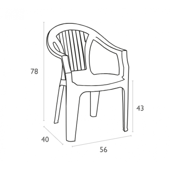 LOLA ΠΡΑΣΙΝΗ ΠΟΛΥΘΡΟΝΑ 56X40X78εκ.