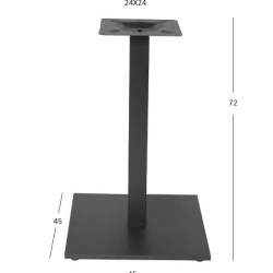 FLAT PROMO ΜΑΥΡΗ 45Χ45Χ72εκ.(Π/Ρ)ΒΑΣΗ ΜΕΤΑΛΛΙΚΗ ΜΕ ΡΕΓ/ΡΟΥΣ