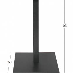 FLAT PROMO ΜΕΣΑΙΟΥ ΥΨΟΥΣ 50Χ50Χ93εκ.(Π/Ρ)ΒΑΣΗ ΜΕΤΑΛΛΙΚΗ ΜΕ ΡΕΓ/ΡΟΥΣ ΜΑΥΡΗ