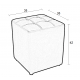 CUBE BLACK PU ΣΚΑΜΠΟ 35X35X42εκ.